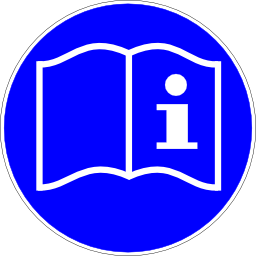 Download free blue book round pictogram information icon